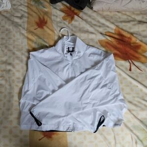 Nike Size L White Crop Jacket/Windbreaker